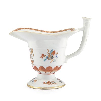 Lot 266 - Chinese Export Armorial Porcelain Helmet-Form...