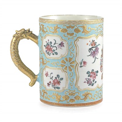 Lot 300 - Chinese Export Armorial Porcelain Mug Circa...