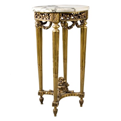 Lot 616 - Louis XVI Style Gilt-Wood Pedestal Table The...