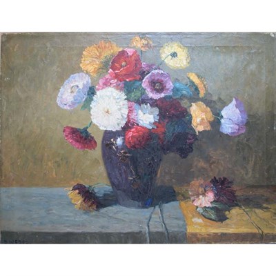 Lot 60 - R. Weber 20th Century Still Life with Flowers...