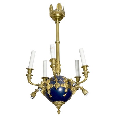 Lot 265 - Empire Style Parcel Painted and Gilt-Metal Ten-...