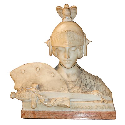 Lot 244 - Marble Bust of Joan of Arc