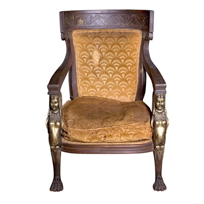 Lot 137 - Empire Style Parcel Painted and Carved...
