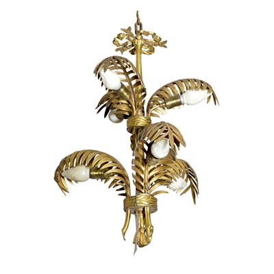 Lot 276 - Gilt-Metal Six-Light Chandelier The...