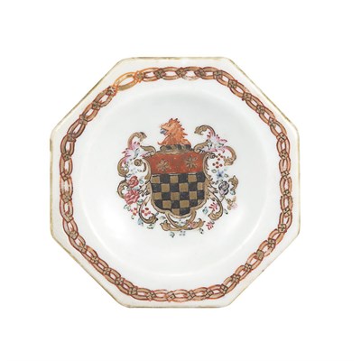 Lot 286 - Chinese Export Armorial Porcelain Salt Circa...