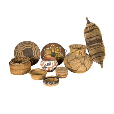 Lot 85 - Group of Native American and Other Baskets and...