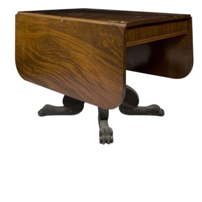 Lot 136 - Classical Inlaid Mahogany Drop-Leaf Table 19th...