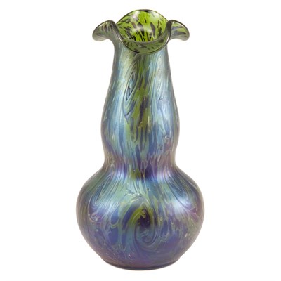 Lot 373 - Unsigned Loetz Glass Vase Of gourd form, with...