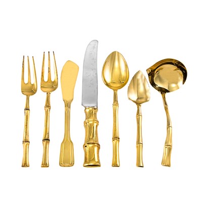 Lot 157 - Tiffany & Co. Sterling Silver Gilt Flatware...