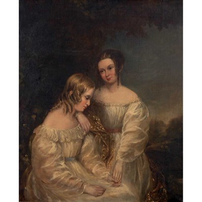 Lot 23 - European School 19th Century Portrait of Two...