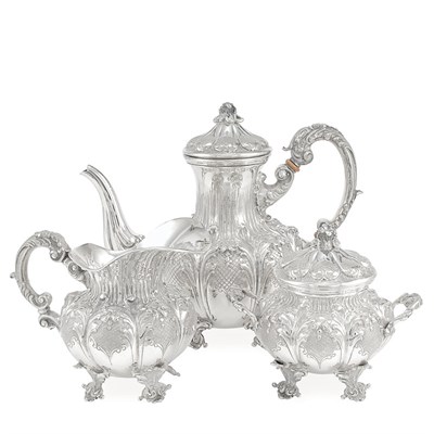 Lot 187 - Continental Silver Tea Service Comprising a...