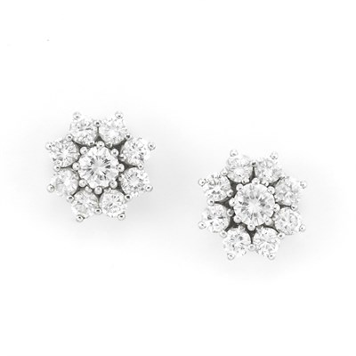 Lot 468 - Pair of Diamond Earrings