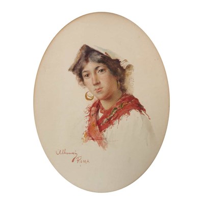 Lot 63 - Italian School 19th Century Peasant Girl...