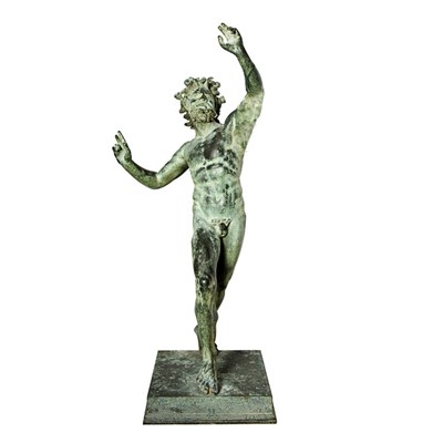 Lot 503 - Verdigris Patinated-Bronze Figure of a Dancing...