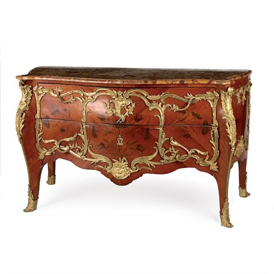 Lot 152 - Louis XV Style Gilt-Metal Mounted Marquetry...
