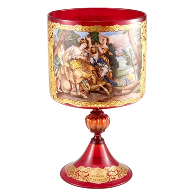 Lot 489 - Venetian Gilt, Cold Painted and Enameled Glass...