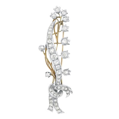 Lot 34 - Antique Diamond Lily of the Valley Brooch