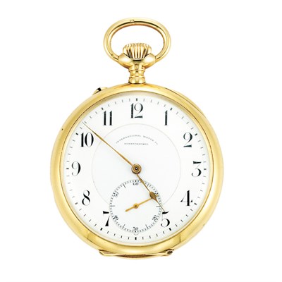 Lot 528 - Antique Gold Open Face Pocket Watch, International Watch Co., Schaffhausen