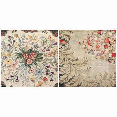 Lot 605 - Two Hooked Carpets Comprising an American...