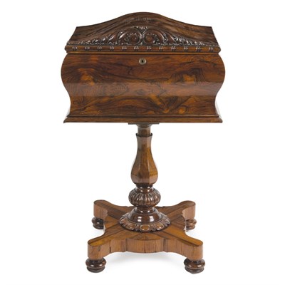 Lot 367 - Early Victorian Rosewood Teapoy Circa 1840 The...