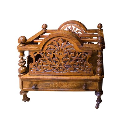 Lot 254 - Victorian Inlaid Walnut Canterbury Height 22...