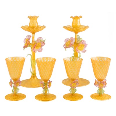Lot 362 - Italian Glass Tableware Service Comprising...