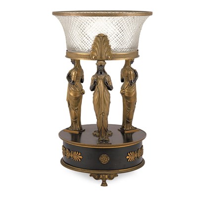 Lot 108 - Empire Style Patinated and Cold Painted Metal...