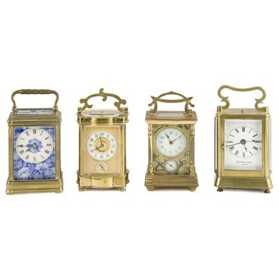 Lot 288 - Group of Four Gilt-Metal Carriage Clocks...