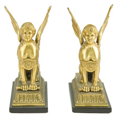 Lot 260 - Companion Pair of Empire Style Gilt-Bronze...