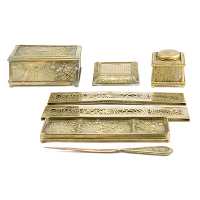Lot 320 - Assembled Tiffany Studios Gilt-Bronze and...