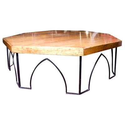 Lot 265 - Fruitwood and Iron Low Table Height 16 inches,...