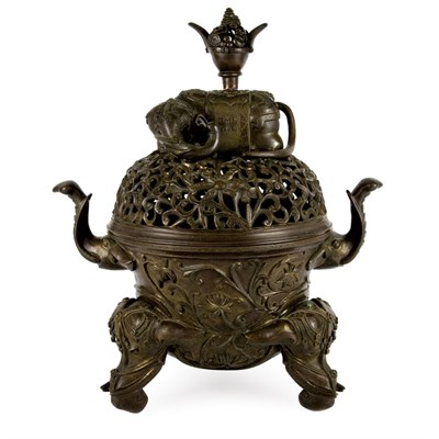 Lot 216 - Chinese Bronze Censer 18th Century Of tapering...