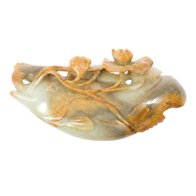 Lot 211 - Chinese Celadon Jade Figure of a Carp...
