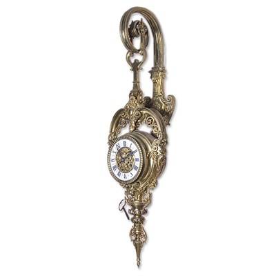 Lot 510 - Renaissance Style Gilt-Metal Cartel Clock and...