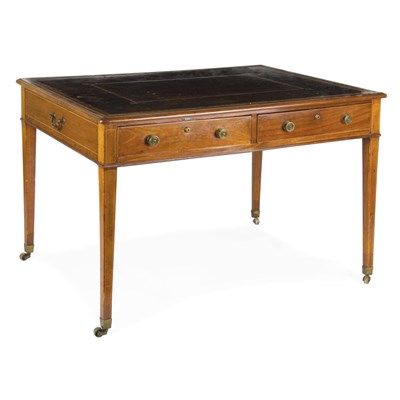 Lot 437 - George III Leather Top Mahogany Desk Height 29...