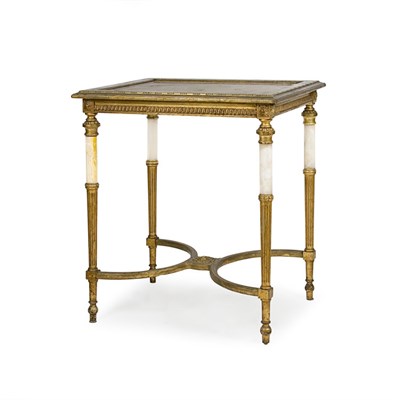 Lot 292 - Louis XVI Style Gilt-Wood and Onyx Side Table...