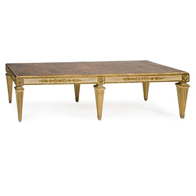 Lot 293 - Louis XVI Style Parcel Painted Oak Low Table...