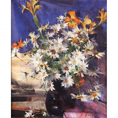 Lot 50 - Nicolai Fechin Russian, 1881-1955 Daisies...