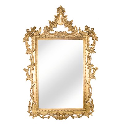 Lot 532 - Rococo Style Painted Wood Mirror Of...