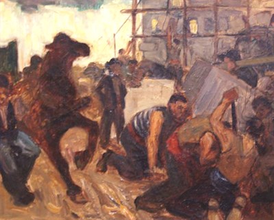 Lot 5 - American School 20th Century Dock Workers...