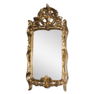 Lot 554 - Louis XVI Style Carved and Painted Wood Mirror...