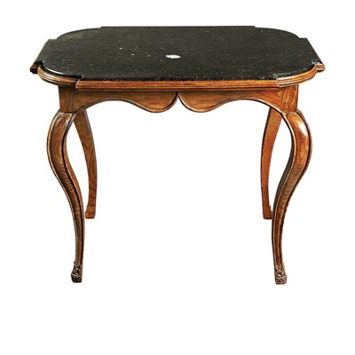 Lot 483 - Italian Marble Top Walnut Side Table Height 28...