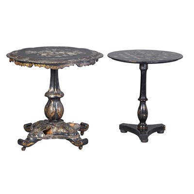 Lot 148 - Two Victorian Mother-of-Pearl Inlaid Tilt-Top...