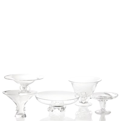 Lot 209 - Group of Five Steuben Glass Table Articles...