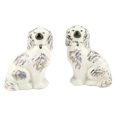 Lot 190 - Pair of Staffordshire Figures of Dogs Height 5...