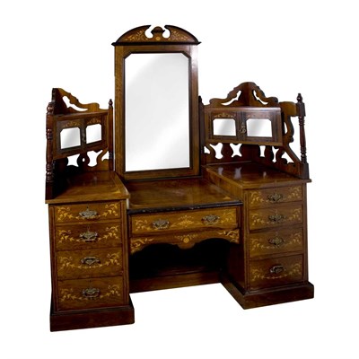 Lot 1441 - Edwardian Marquetry and String Inlaid Rosewood...
