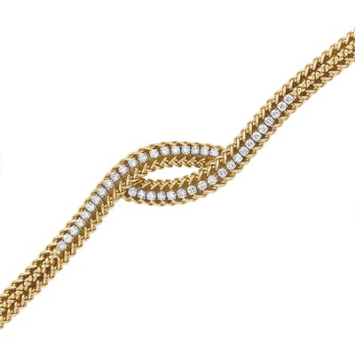 Lot 546 - Gold and Diamond Bracelet, Hammerman Bros.