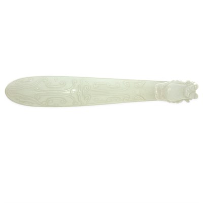 Lot 167 - Chinese White Jade Belt Hook 18th Century The...
