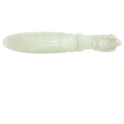 Lot 66 - Chinese Celadon Jade Belt Hook 18th Century...