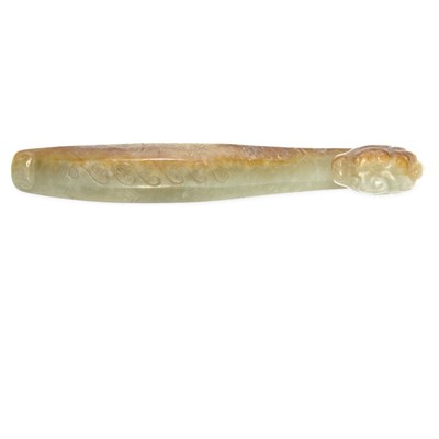 Lot 292 - Chinese Celadon Jade Belt Hook 19th Century...